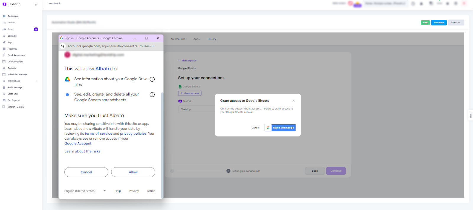 Finalize Your Textdrip Integration Setup
