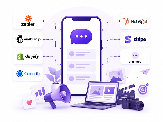 Our SMS Marketing Integrations Built for Media and Advertising Agency