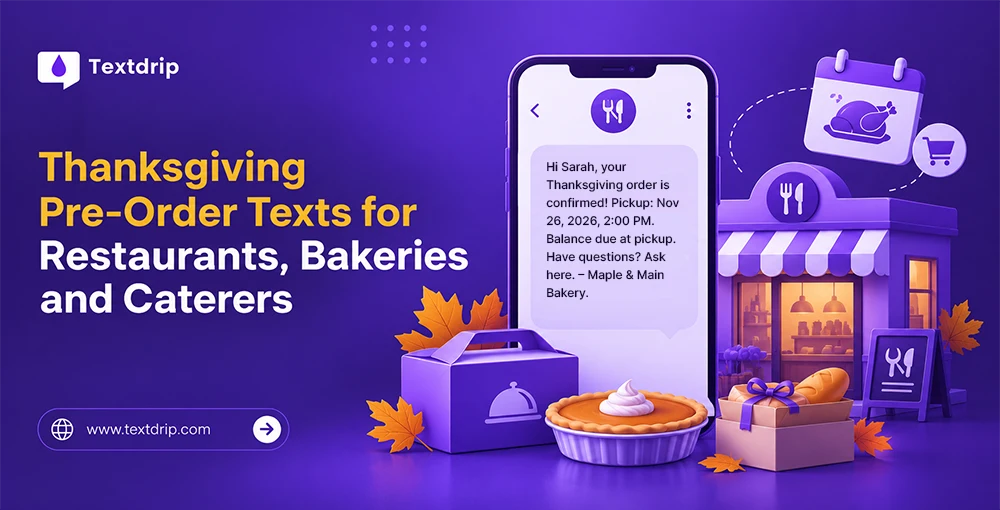 Thanksgiving Pre-Order Texts for Restaurants, Bakeries, and Caterers