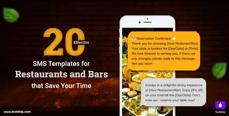 20 Effective SMS Templates for Restaurants and Bars that Save Your Time